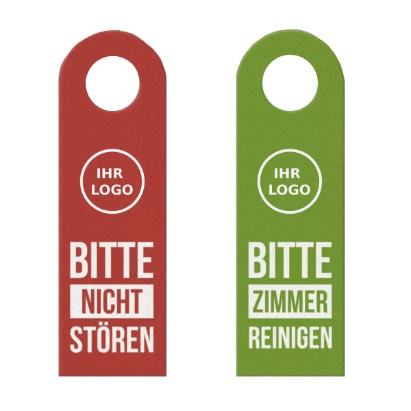 Hotel Türanhänger aus Filz Rot/Grün