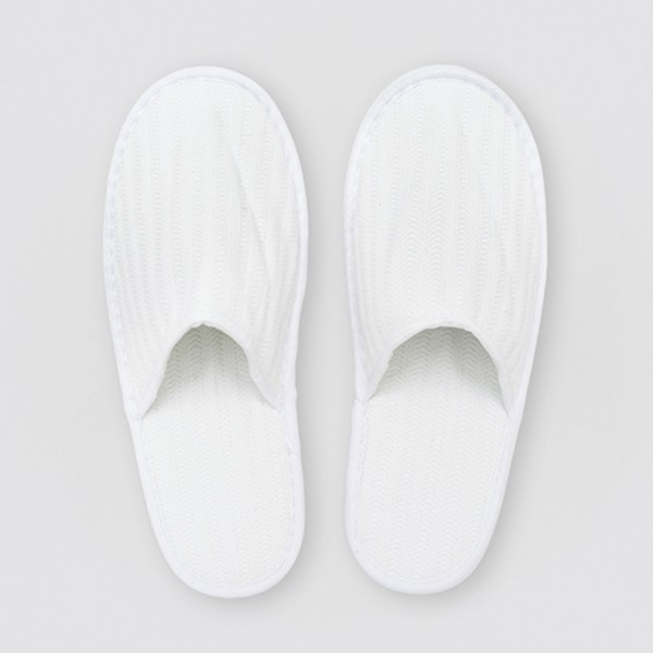 Hotel-Slipper Nature Piquet weiß