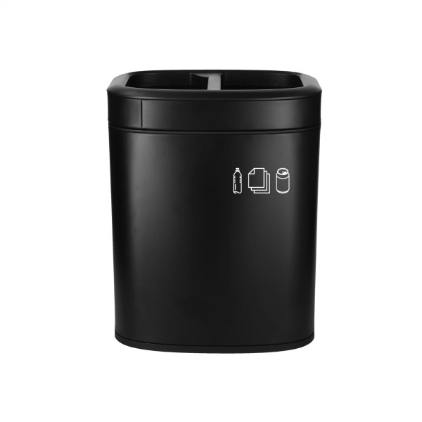 Ovaler Abfallbehälter mit 2 Fächern