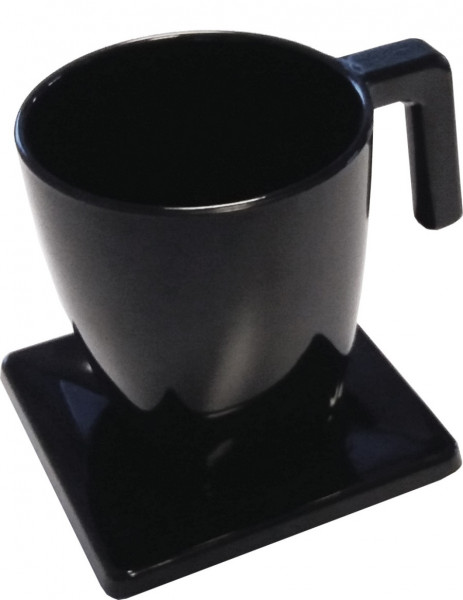 Tassenset 200 ml mit Untertasse schwarz