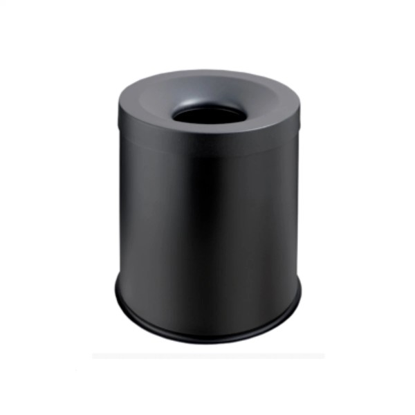 Feuersicherer Abfalleimer 14L Schwarz